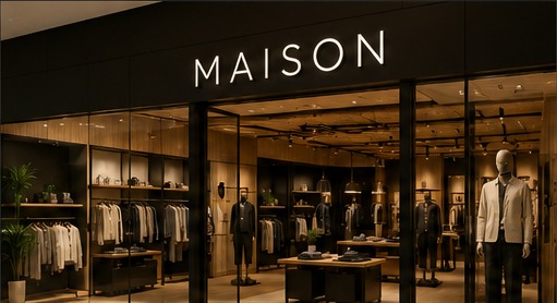 Tienda retail con aplicación de marca y señalética interior