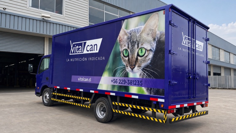 Camión Vitalcan con rotulación vehicular integral